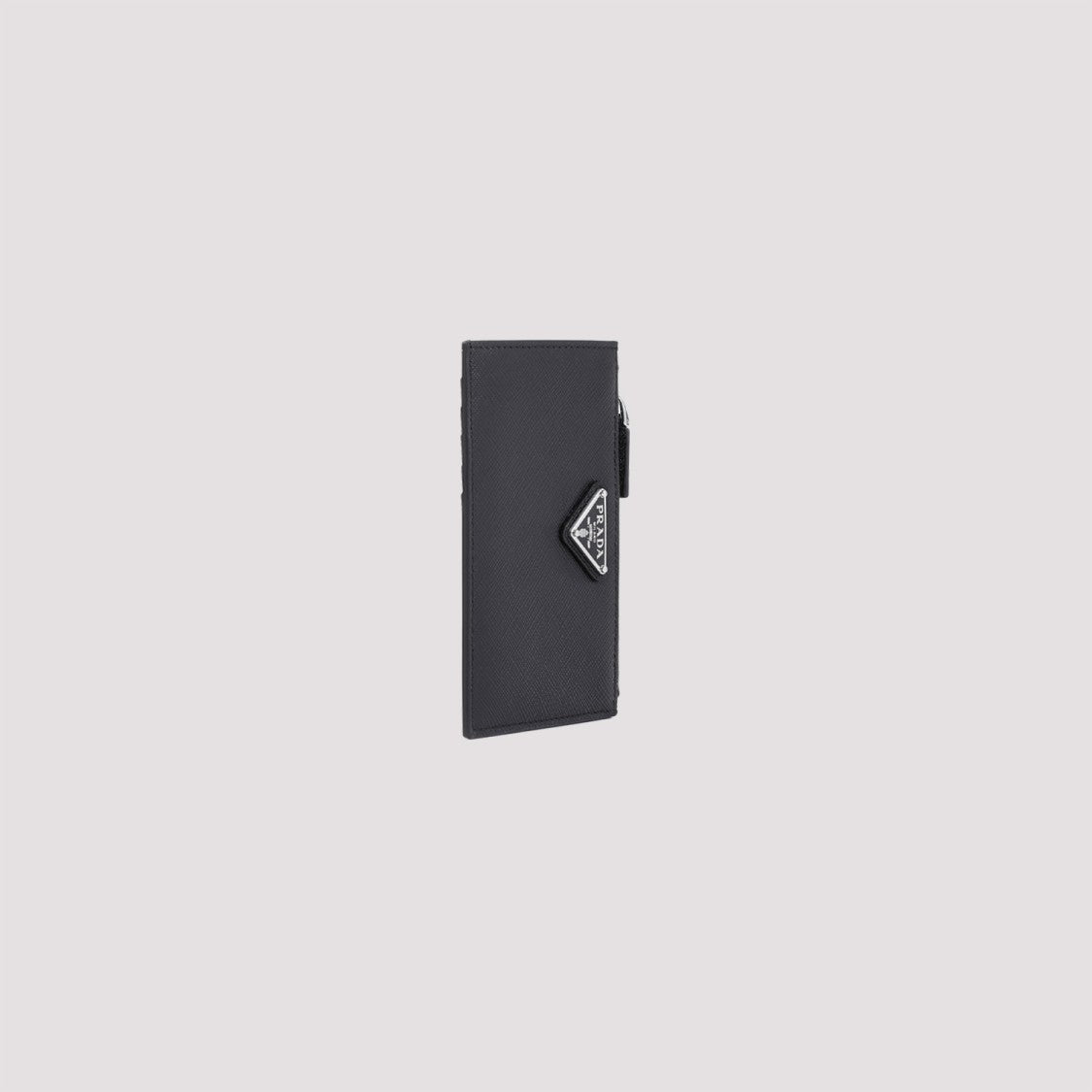 Prada Textured Black Calf Leather Credit Card Case