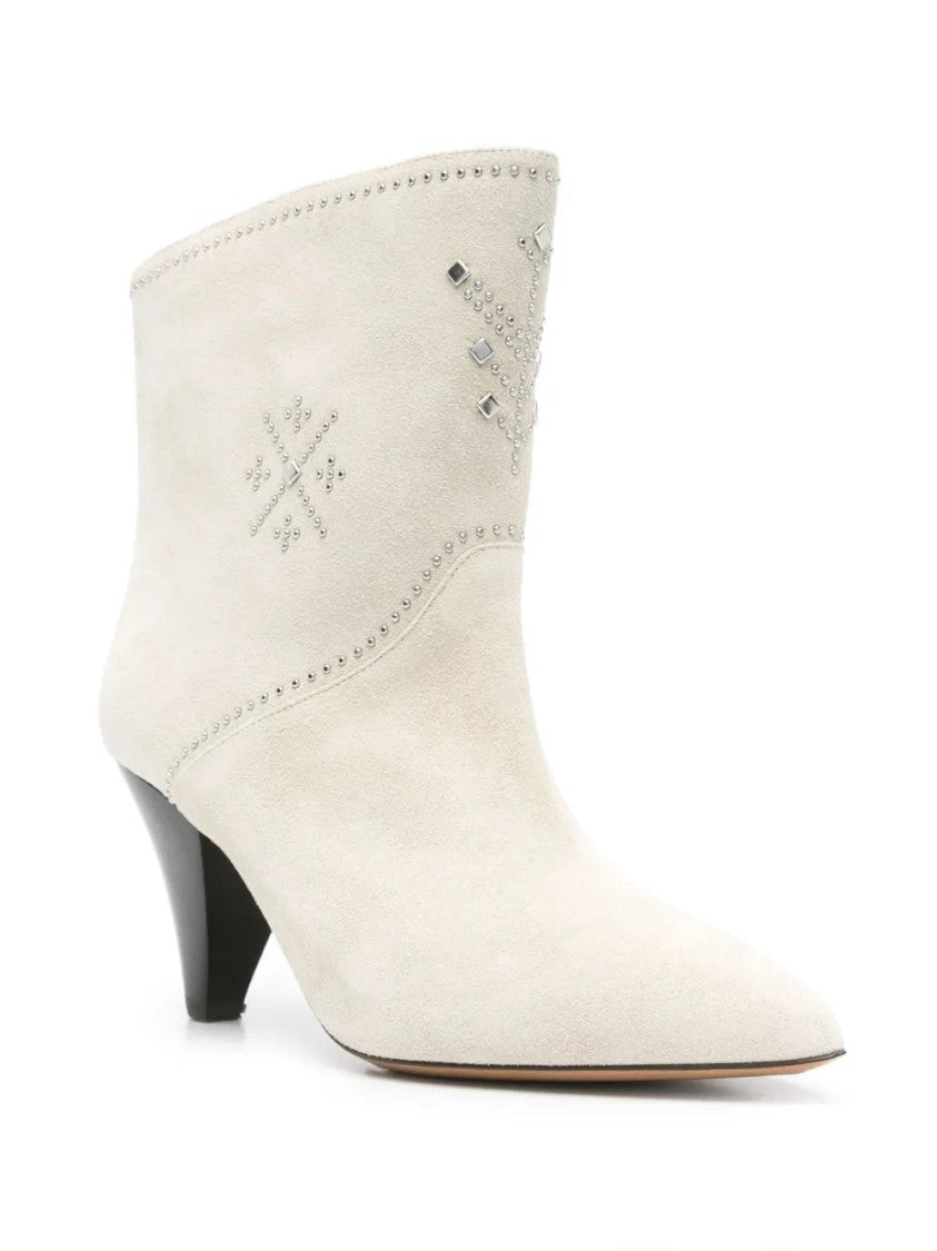 Isabel Marant Ecru 75Mm Loline Boots