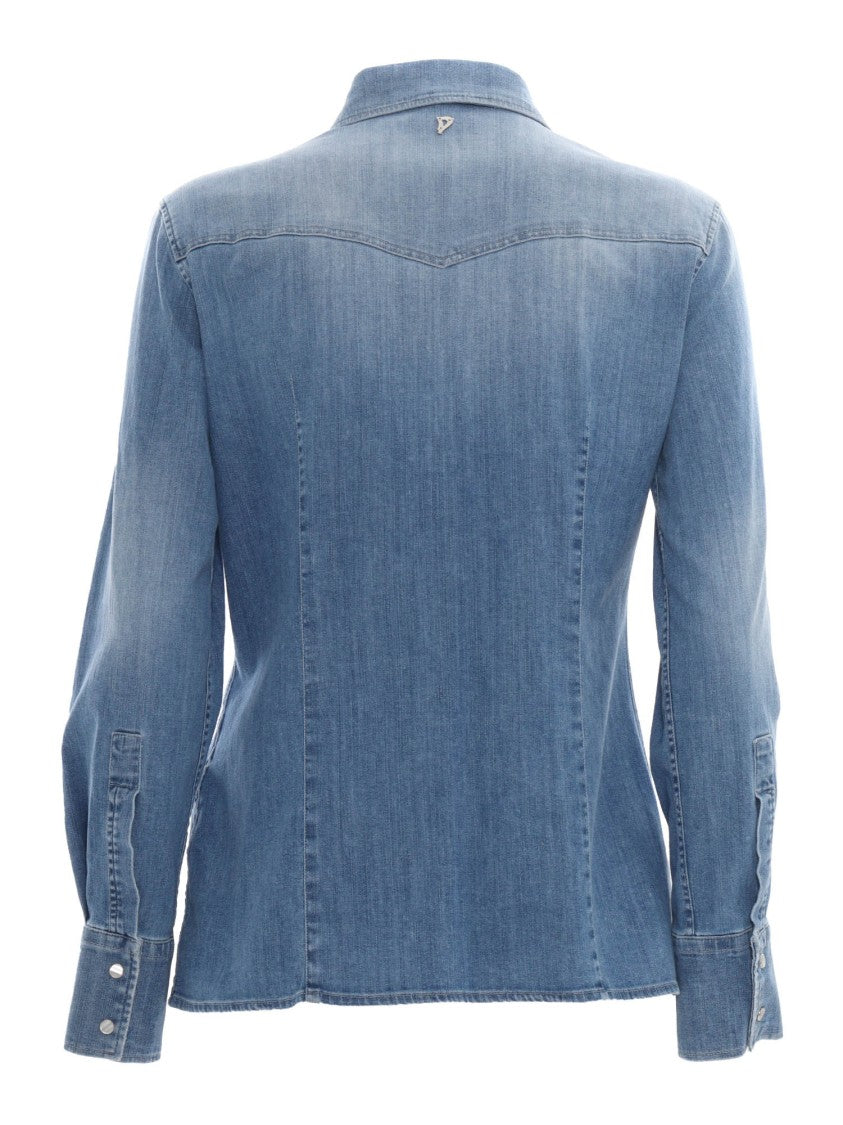 Dondup Fitted Denim Shirt With Classic Design