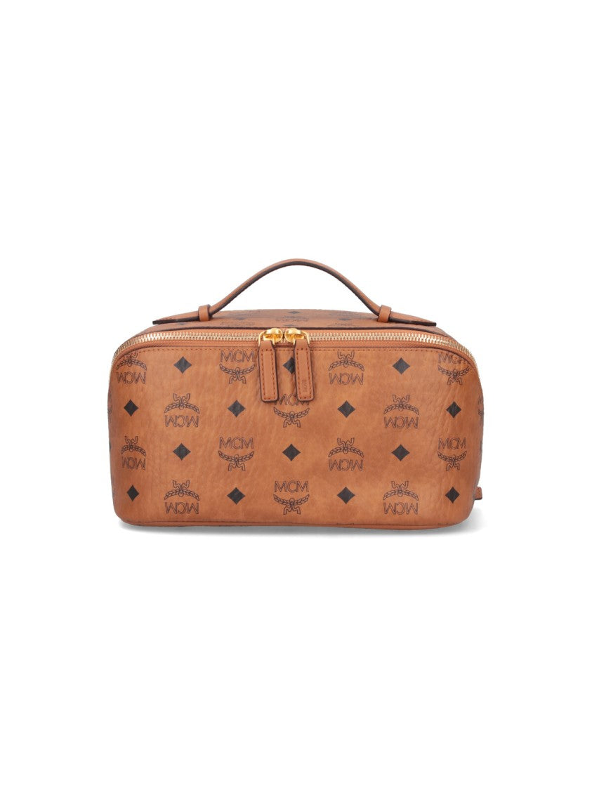 Mcm "Ottomar Toiletry" Pouch Brown