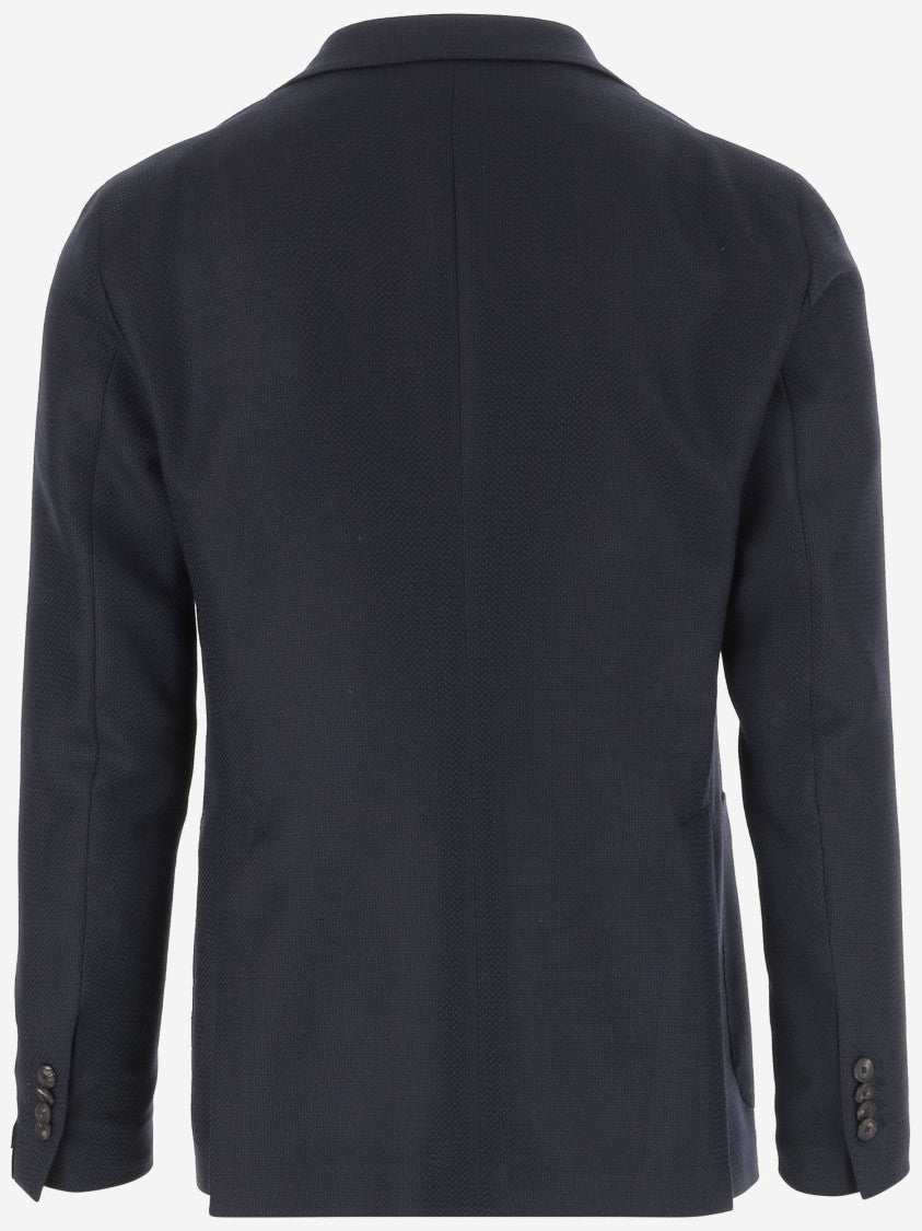 Tagliatore Single Breasted Blue Wool Jacket