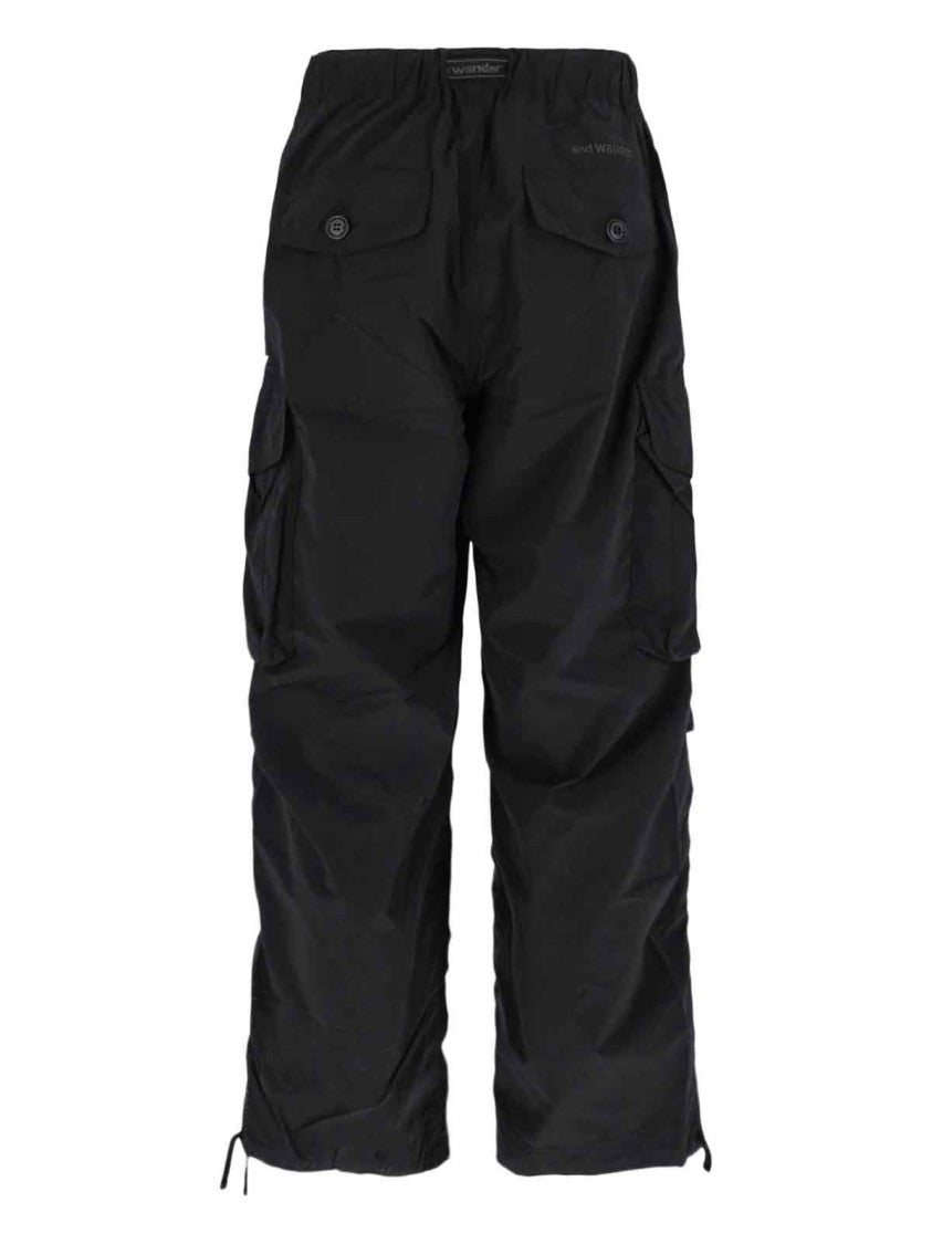 And Wander 87 Oversize Cargo Pants – Black