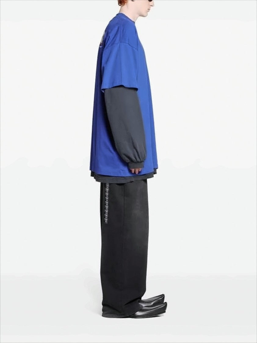 Balenciaga Blue Loose-Fit Balenciaga T-Shirt