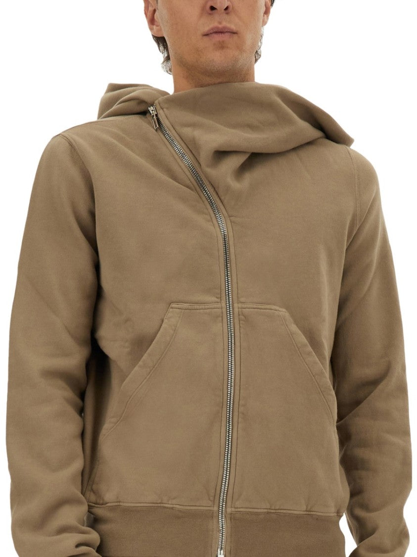 Drkshdw By Rick Owens Asymmetrical Zipper Sweatshirt