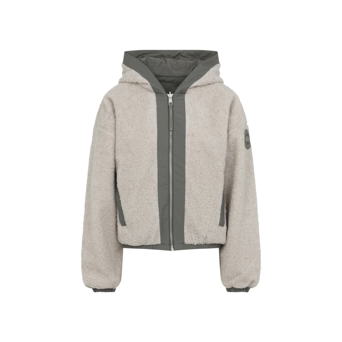Canada Goose Reversible Wool Jacket With Textured Beige