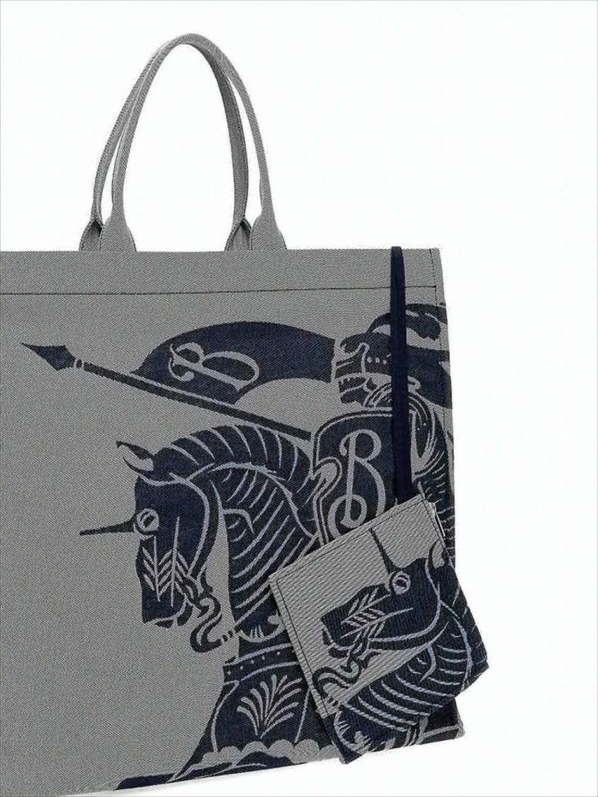 Burberry Structured Grey Tote Bag
