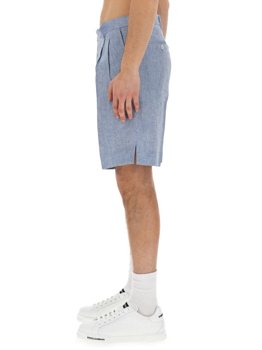 Dolce & Gabbana Linen Bermuda Shorts