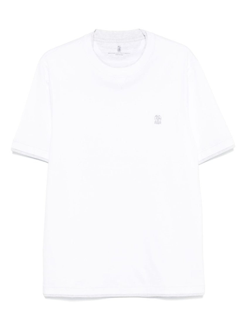 Brunello Cucinelli Cotton T-Shirt With Logo