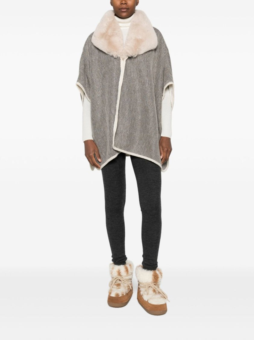 Blugirl Cape-Style Cream Giacconi Coat