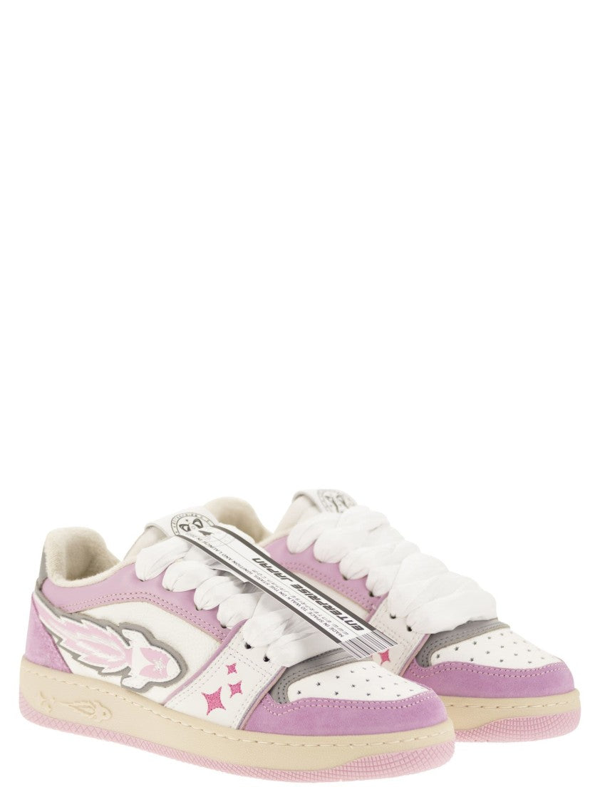 Enterprise Japan Ej Egg Rocket - Leather Trainers With Logo