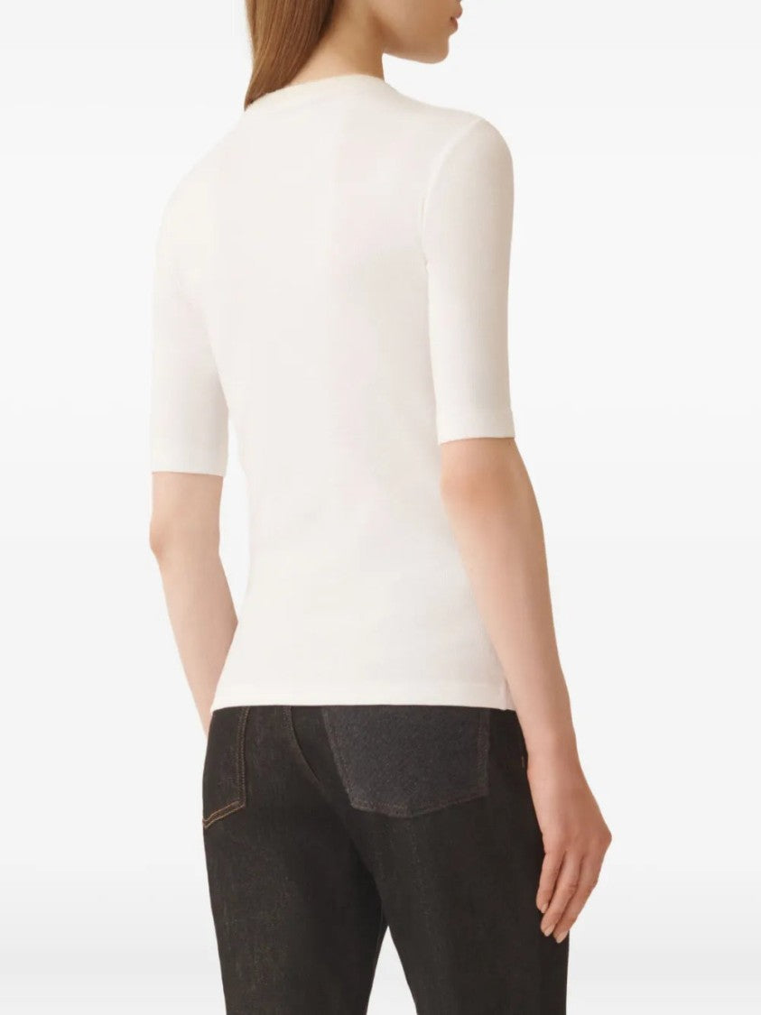 Fabiana Filippi Embellished-Neckline Top