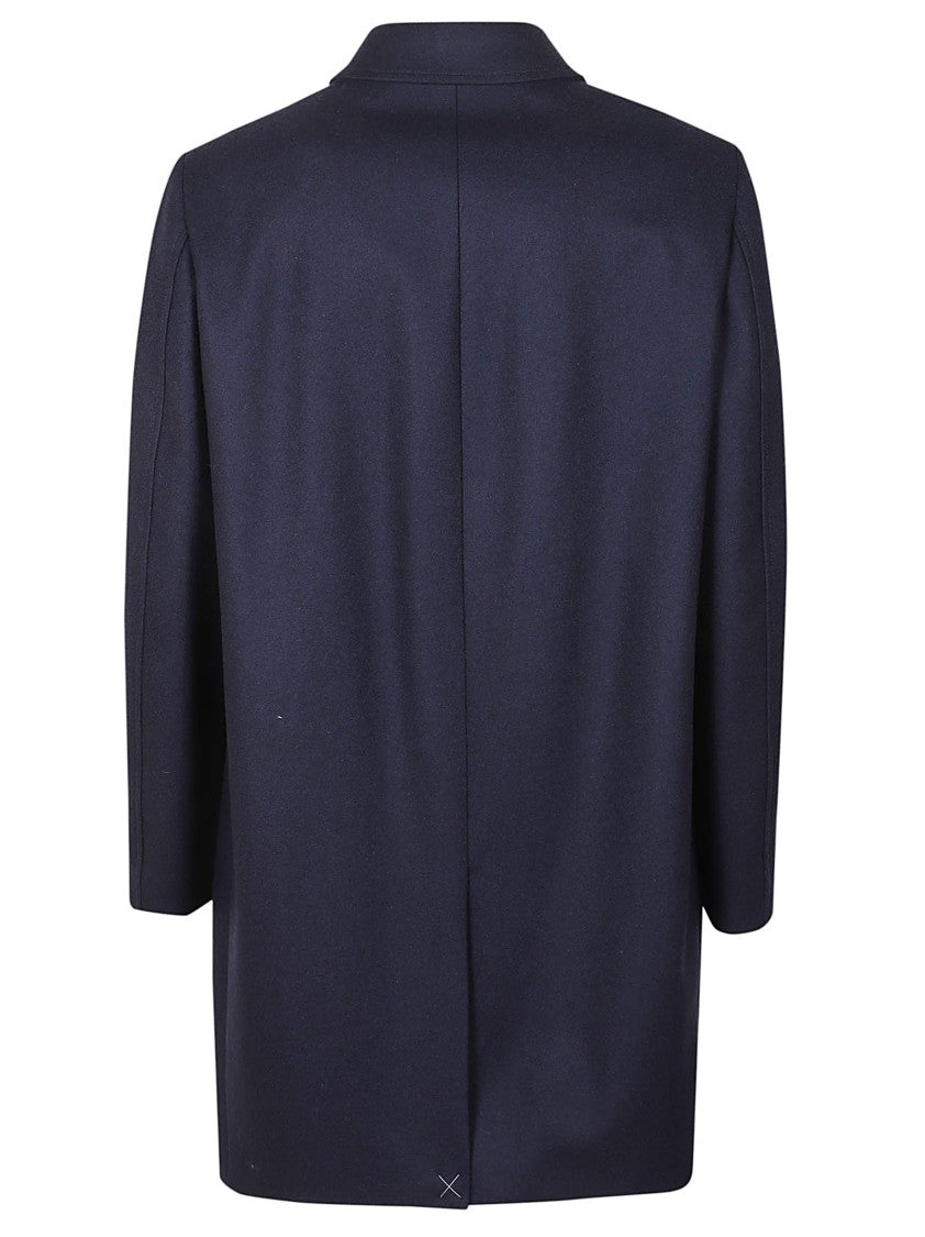 Fay Straight Cut Wool Coat With Classic Collar