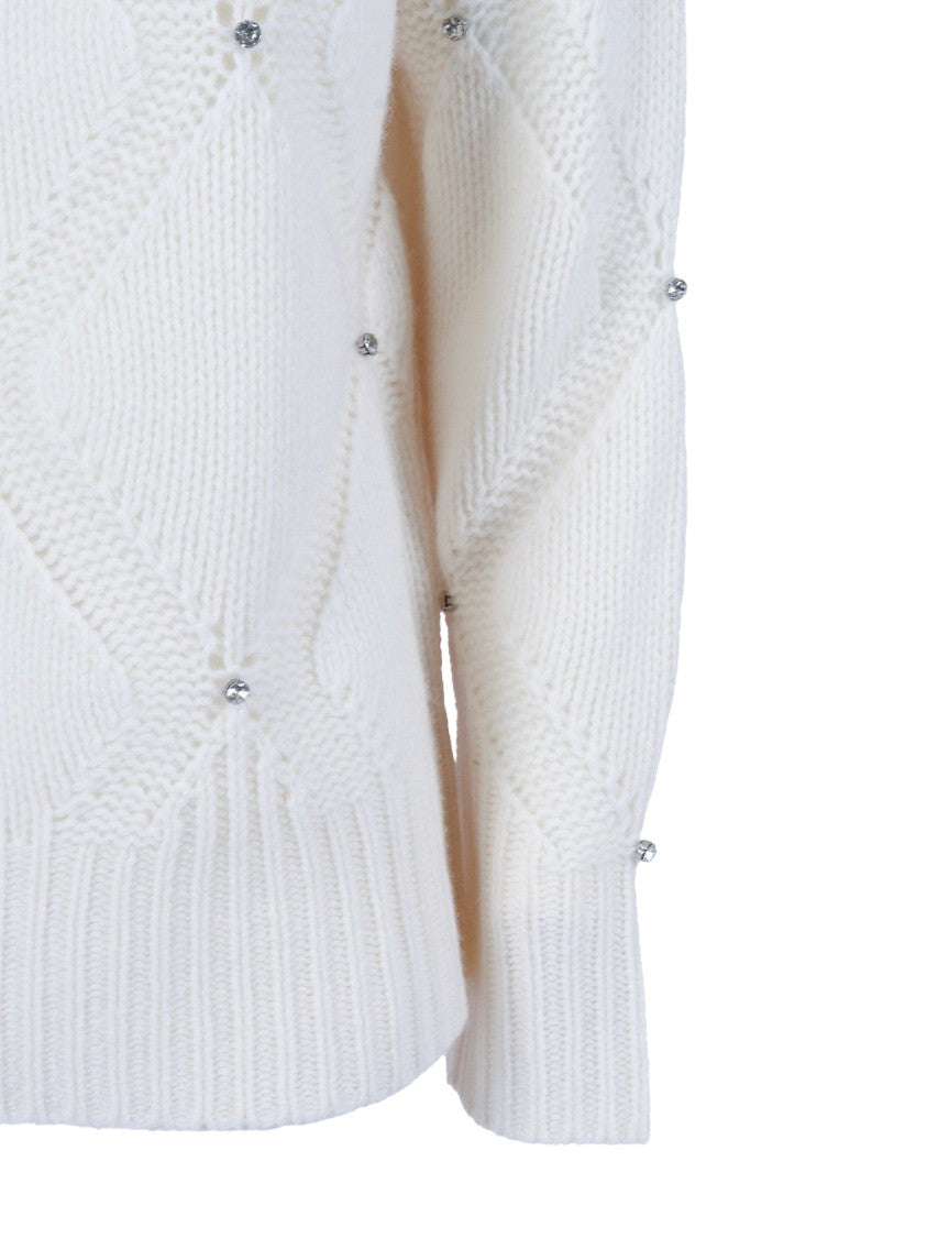 Kangra Cashmere Mock Neck With Diamonds