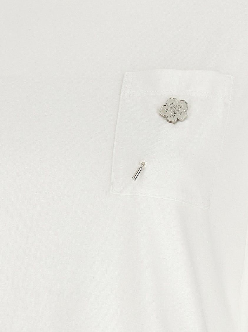 Kenzo Cotton T-Shirt With Removable Brooch