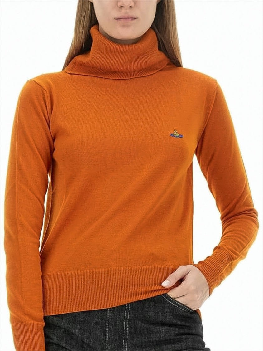 Vivienne Westwood Fitted Turtleneck Sweater With Ribbed Detailing