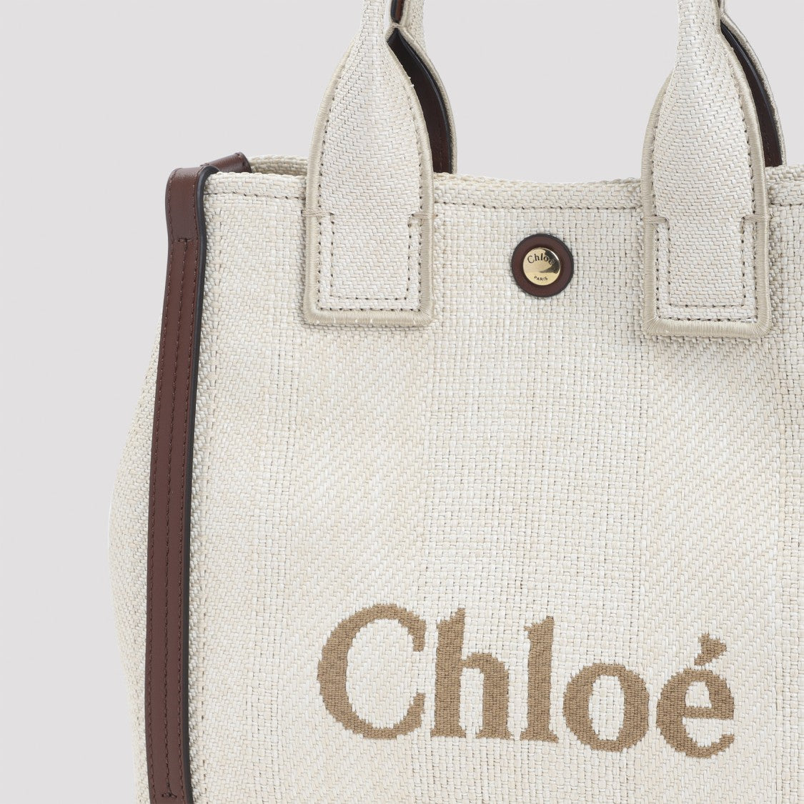 Chloé Hot Sand White Cotton Carry Shoulder Bag