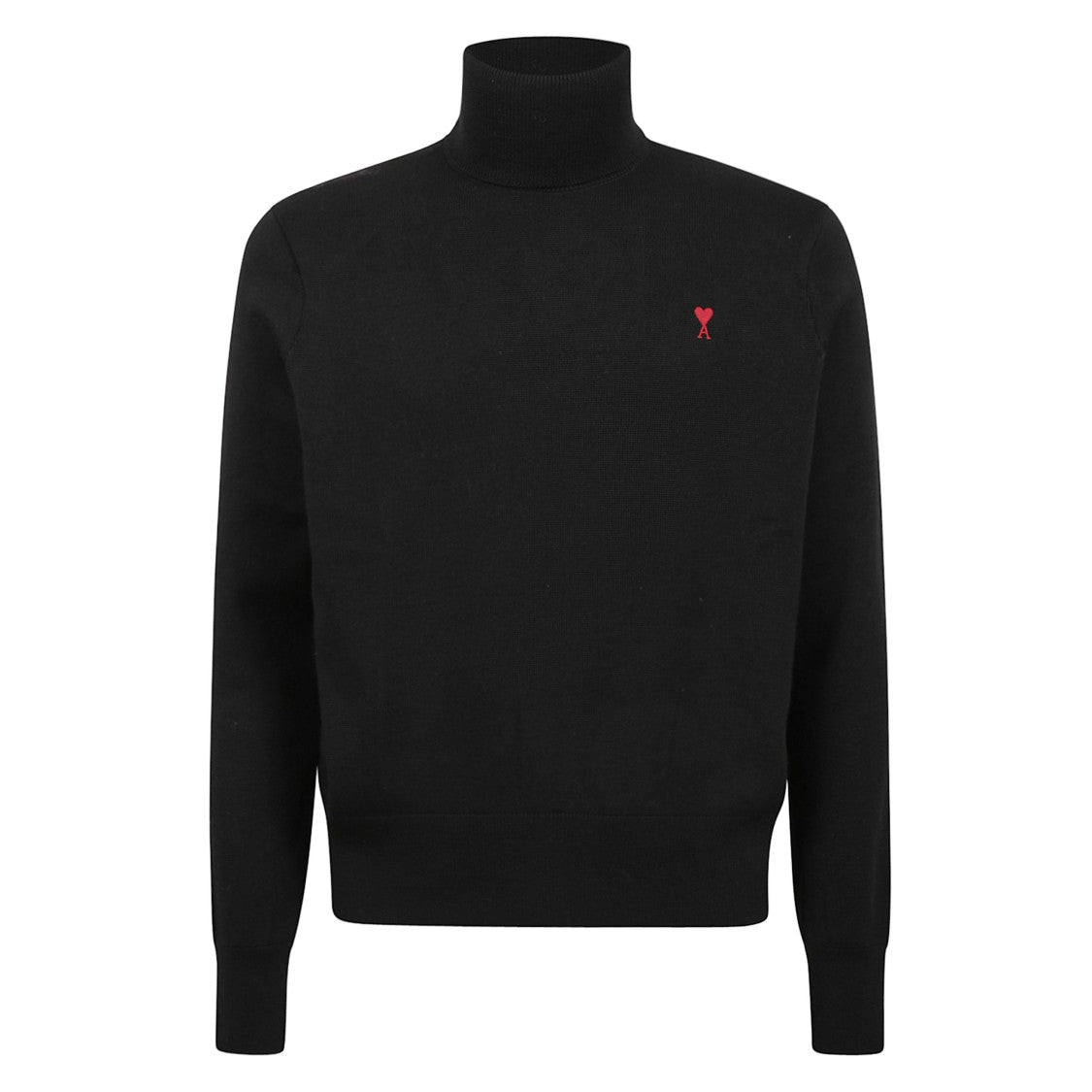 Ami Oversized Turtleneck Sweater With Logo Embroidery