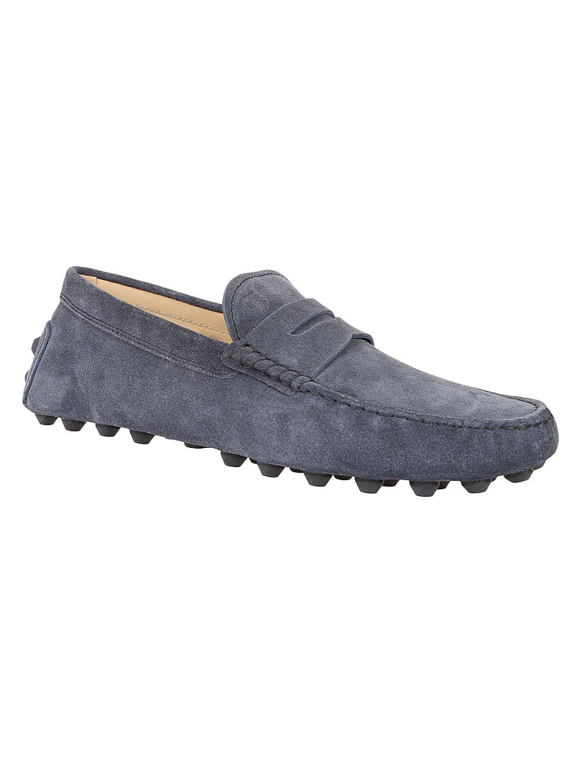 Tod's Moccasin-Inspired Leather Loafers With Rubber Studded Sole