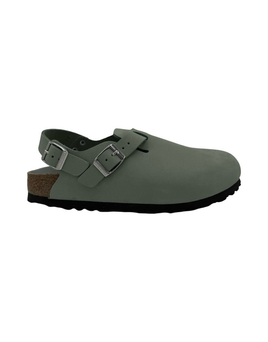 Birkenstock Tokio Pure Sage Nubuck Leather Clogs
