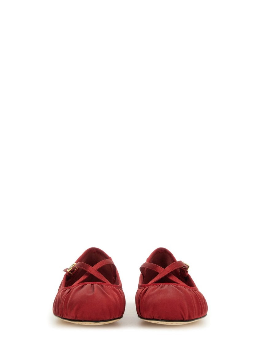 Dolce & Gabbana Satin Ballerina Flats