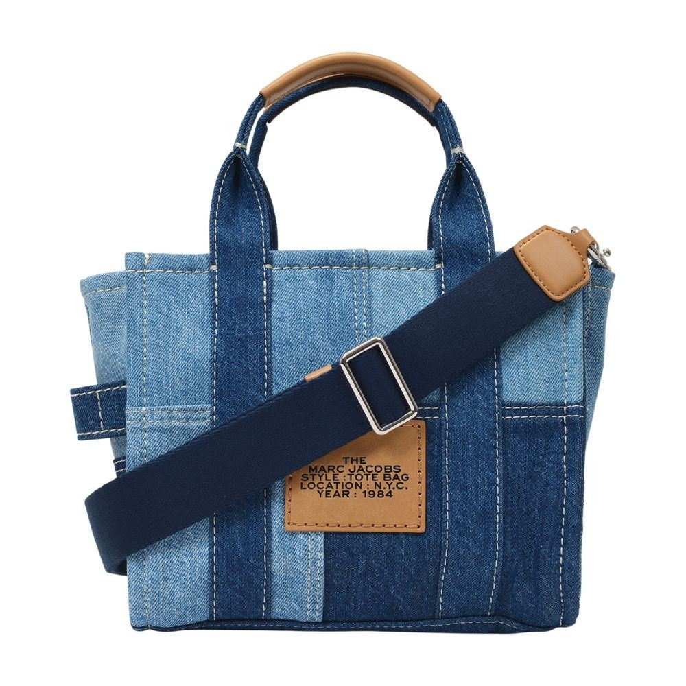 Marc Jacobs Mini Traveler Tote In Blue Denim Cotton