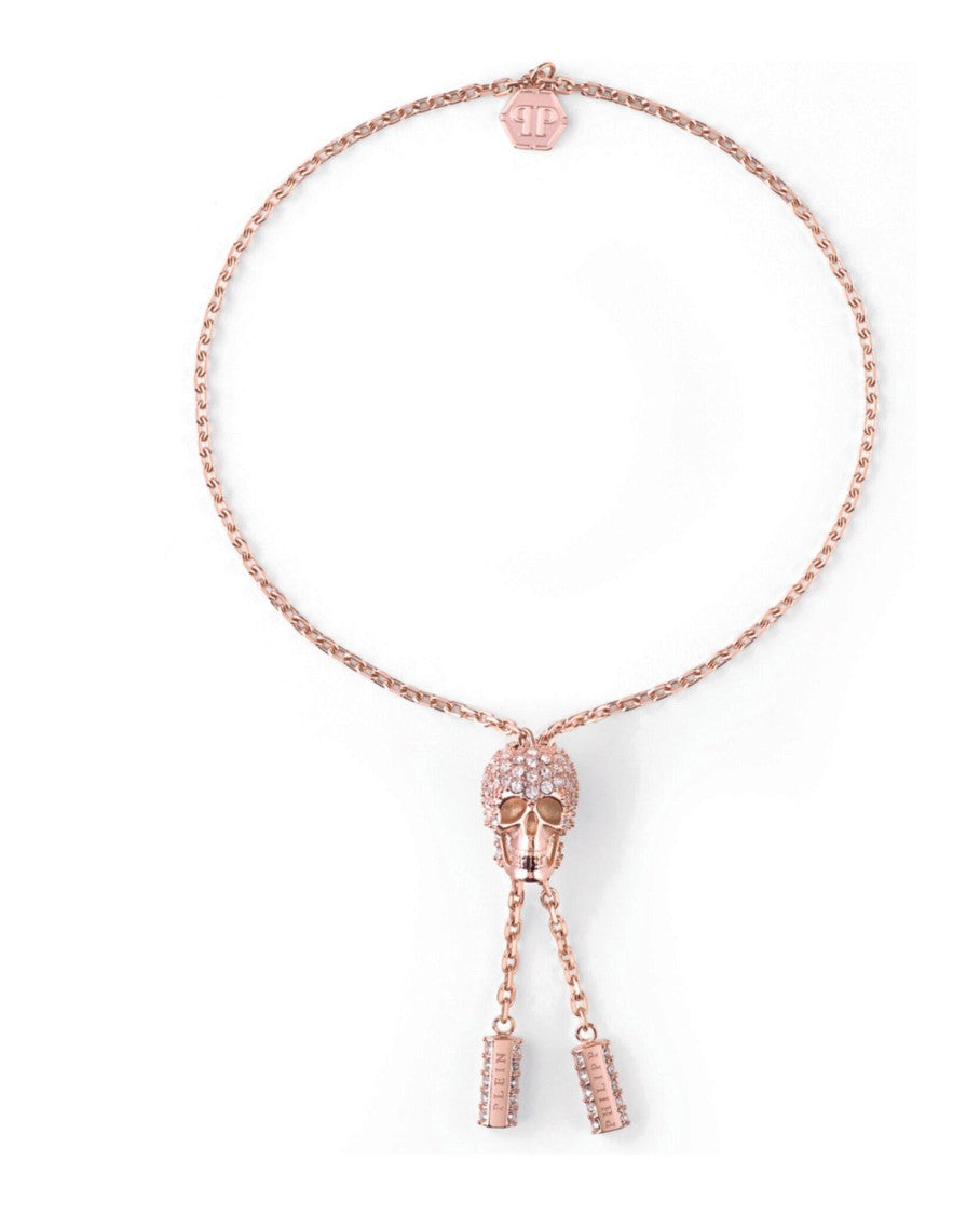Philipp Plein Sliding $Kull Crystal Cable Chain Bracelet