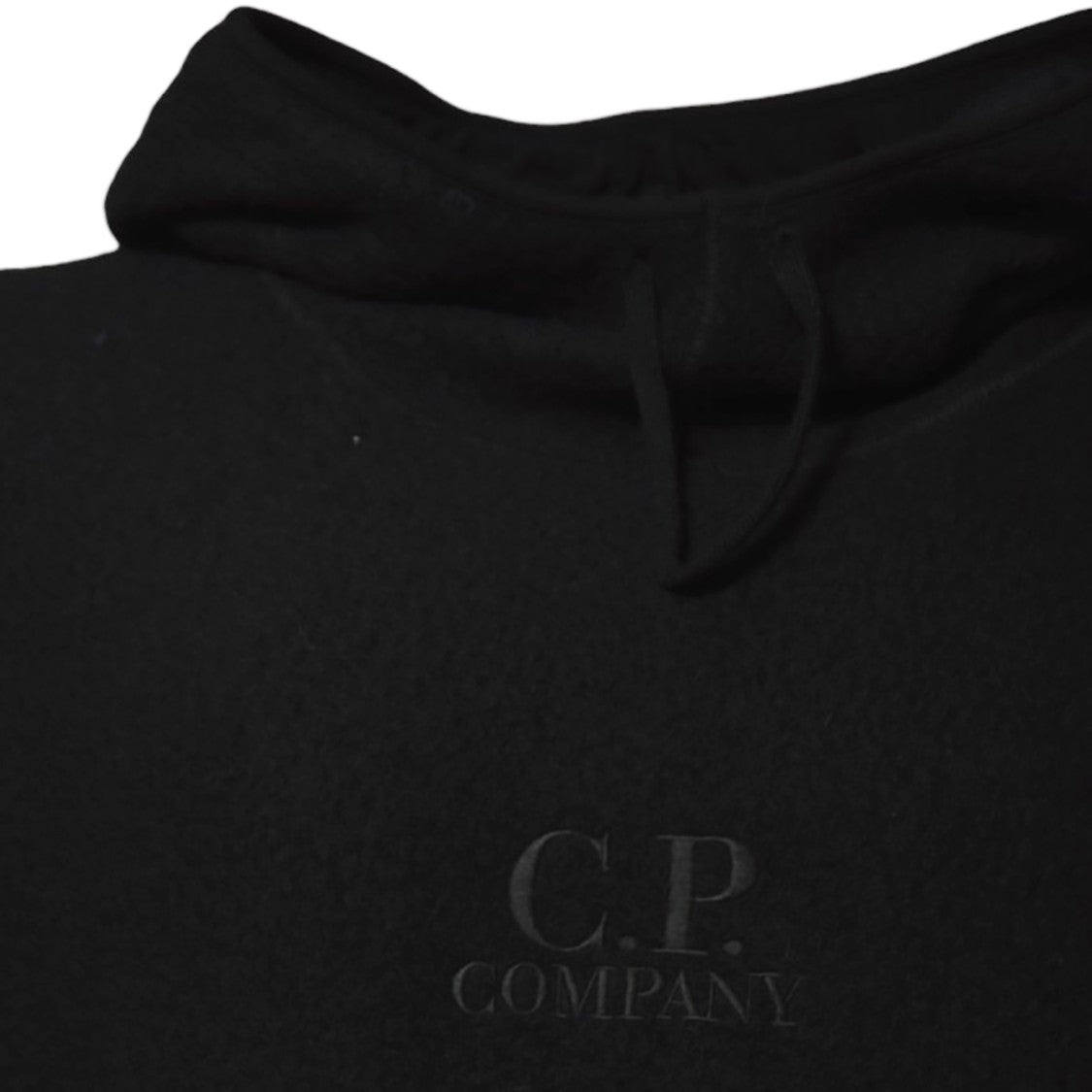 C.P. Company Black Wool Fleece Hooded Polar Fleece Sweater
