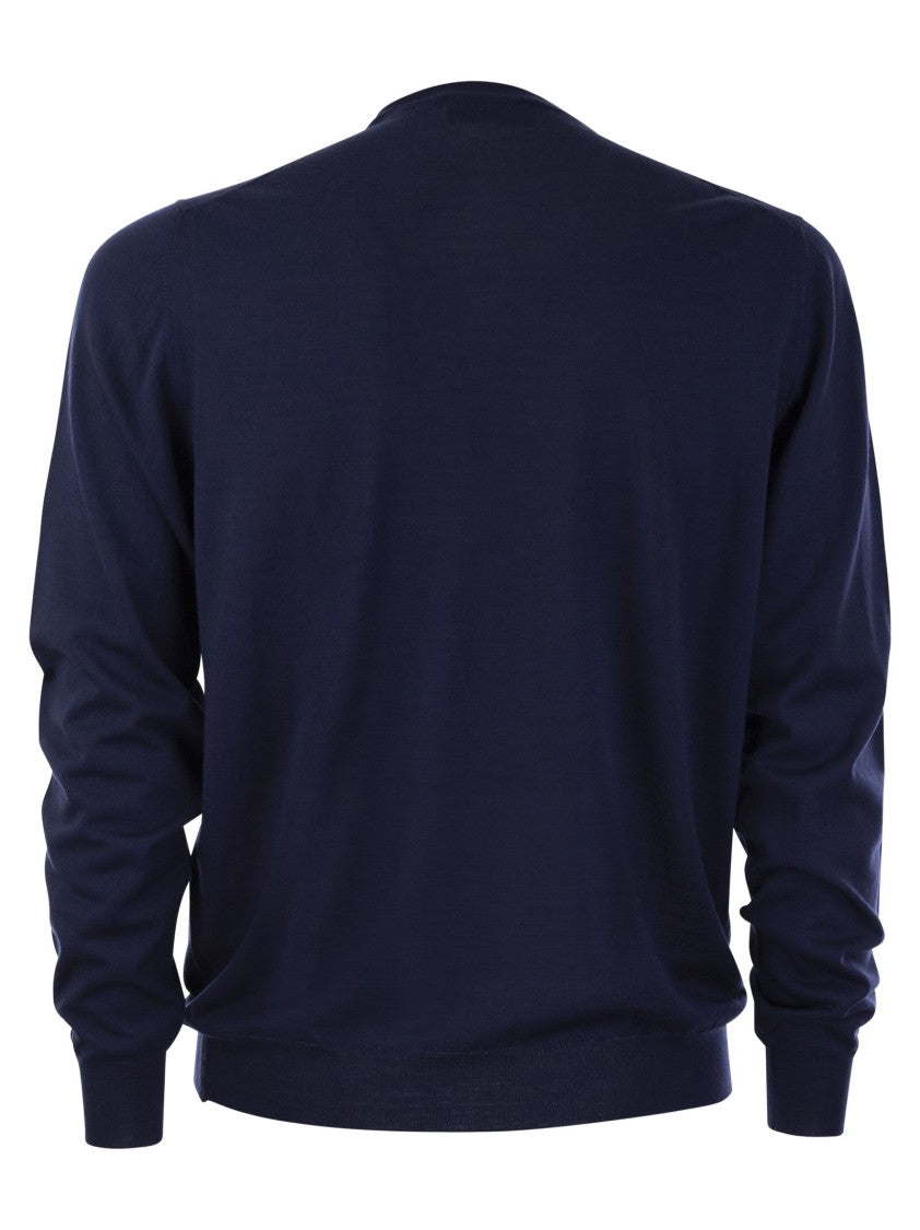 Fedeli Crew-Neck Sweater In Superfine Virgin Wool