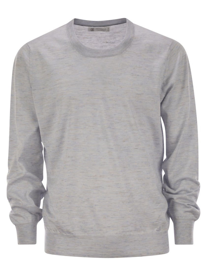 Brunello Cucinelli Lightweight Cashmere, Silk And Linen Jersey