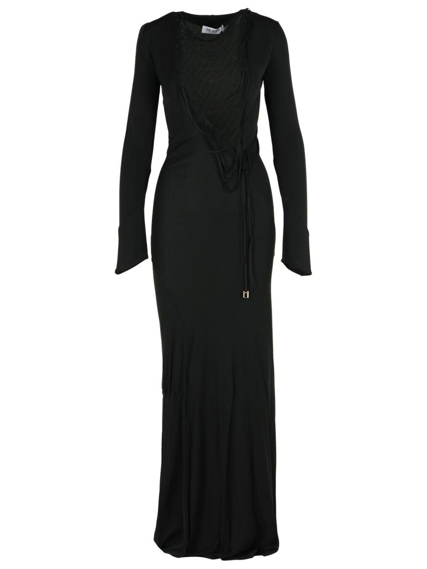 The Attico Black Viscose Dress