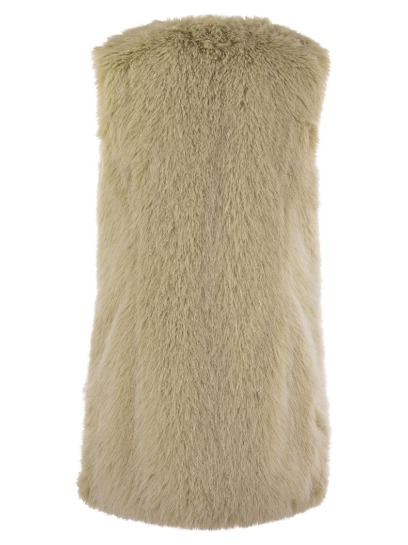 Herno Cruelty-Free Fur Sleeve Coat