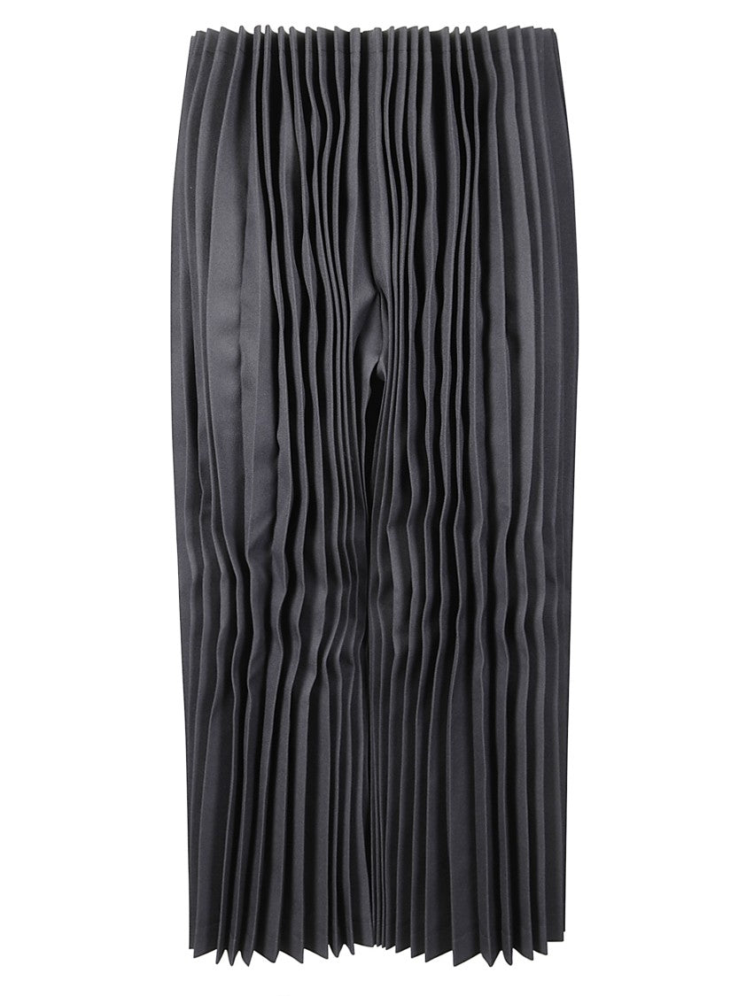 Comme Des Garçons Cropped Pleated Trousers With Structured Silhouette