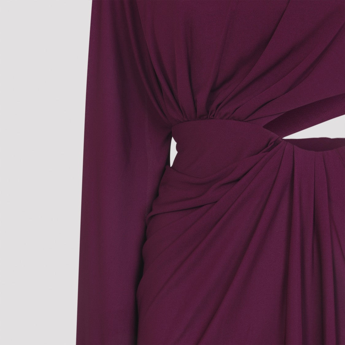 Giambattista Valli Asymmetrical Draped Evening Dress In Deep Purple