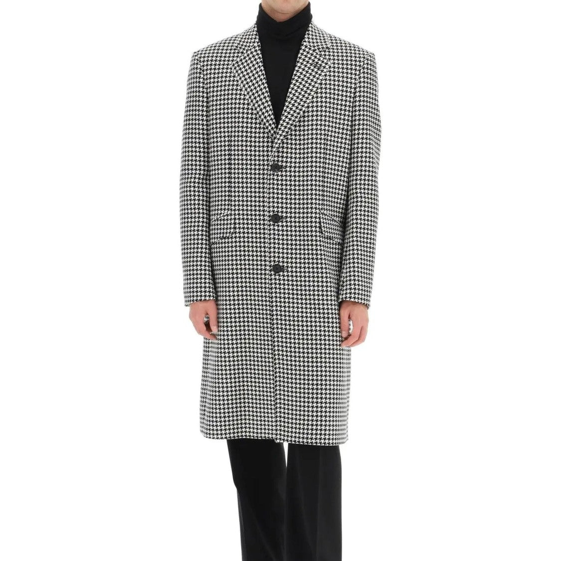 Alexander Mcqueen Pied-De-Poule Wool Coat