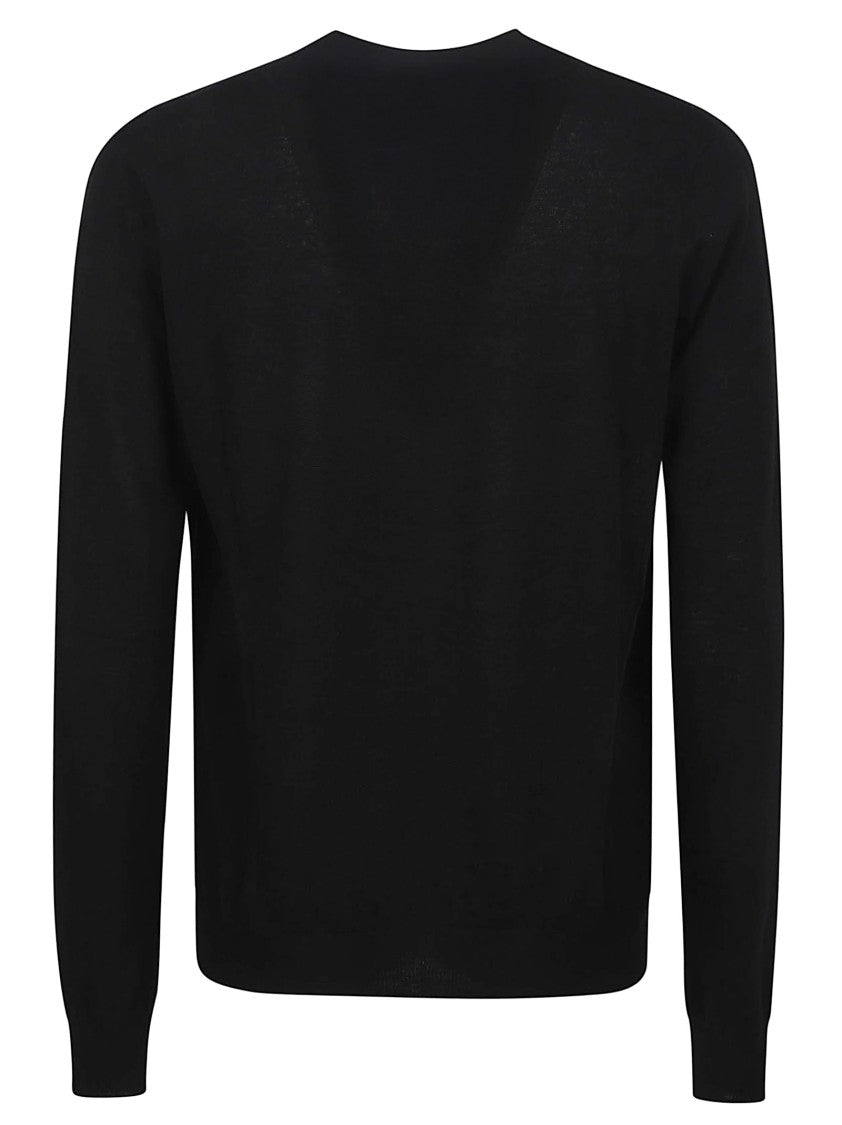 Amiri Black Cashmere Cardigan With V-Neck And Button-Down Front