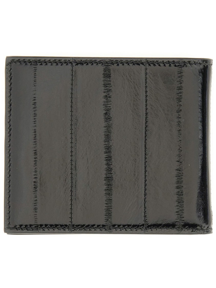 Dolce & Gabbana Eel Leather Accessory With Glossy Finish