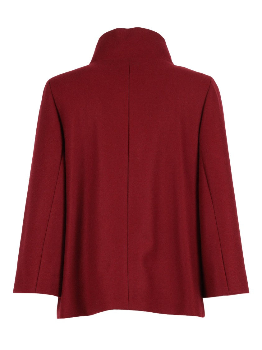Fay Lined Wool Blend Cape With Hook Closure