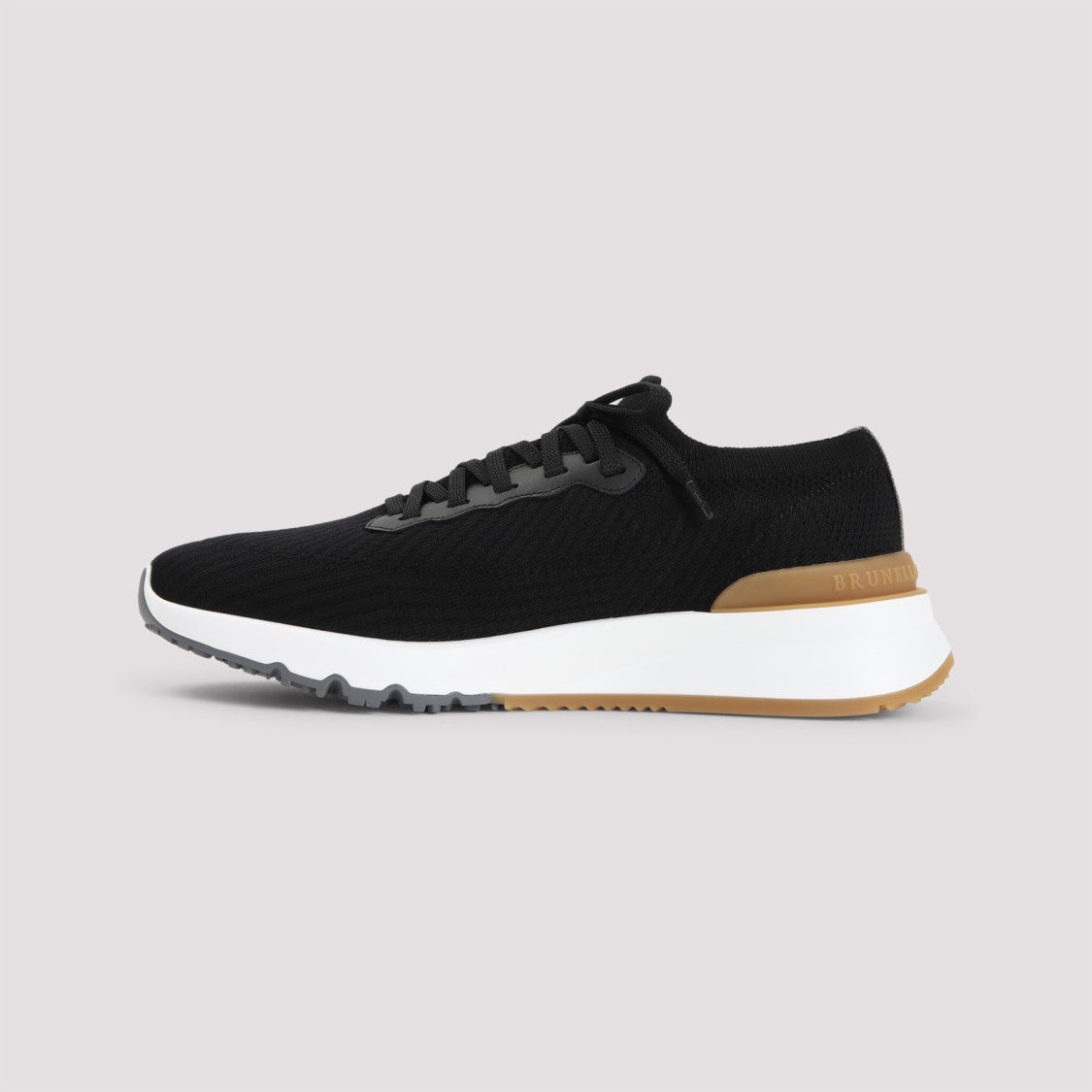 Brunello Cucinelli Black Textile Sneakers