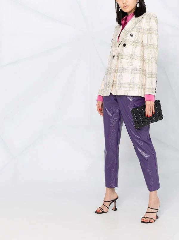 Isabel Marant Lenora Check-Print Double-Breasted Jacket