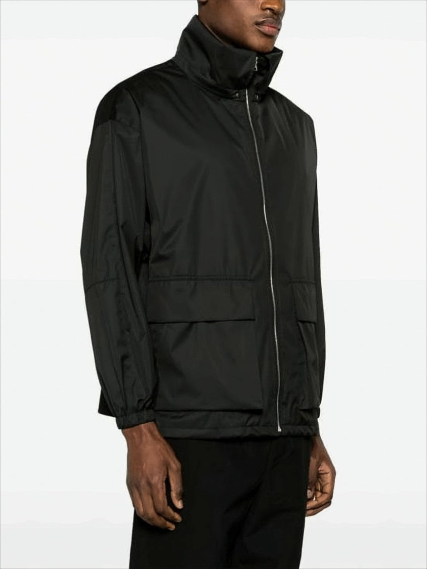 Auralee Minimalist Zip-Up Jacket With High Collar And Elastic Cuffs
