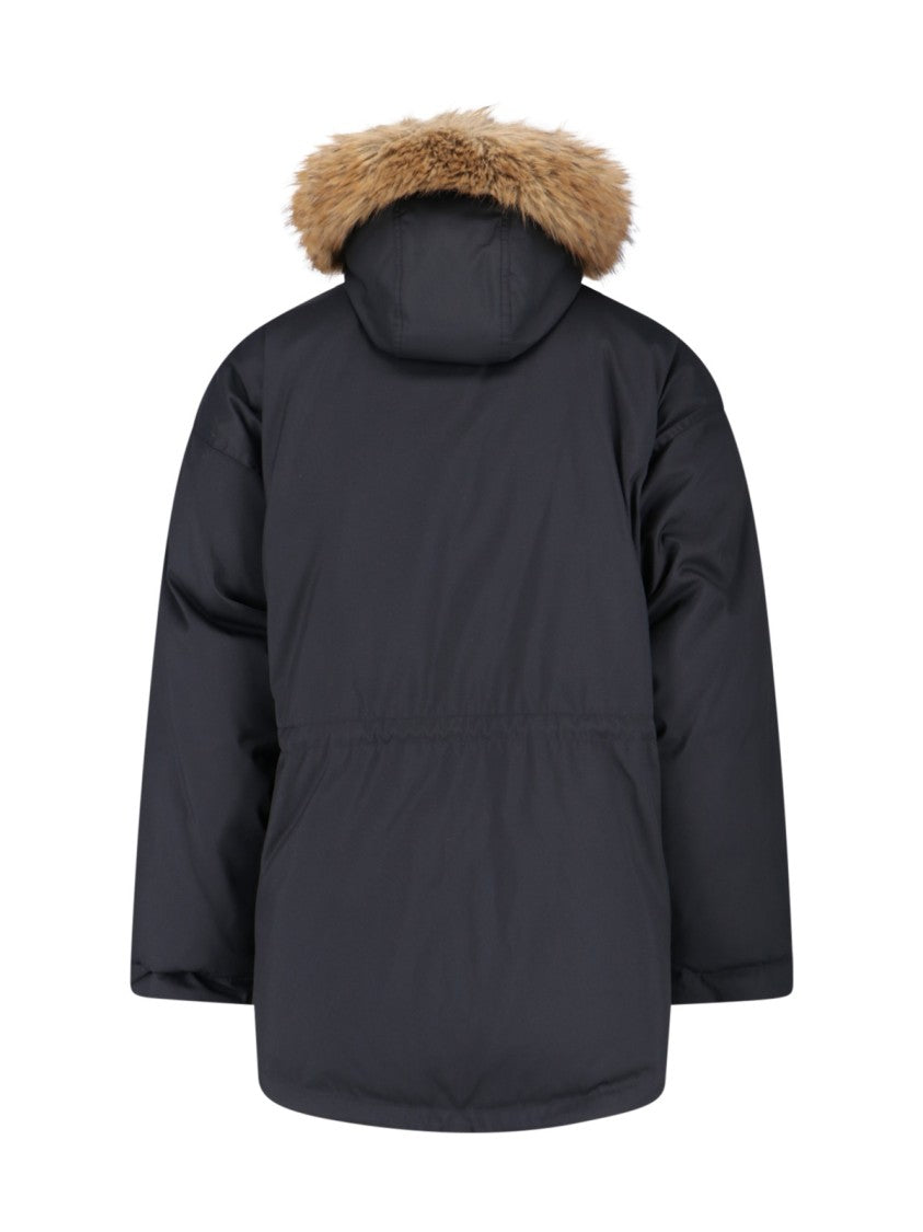 Balenciaga Reversible Logo Puffer Jacket – Black/Red