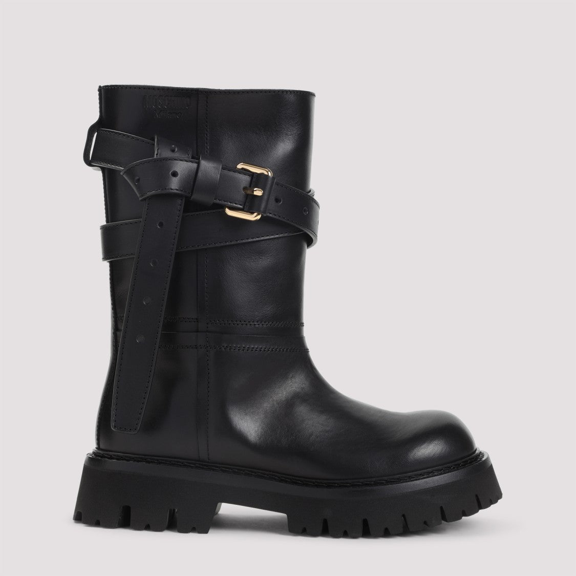 Moschino Black Leather Boots