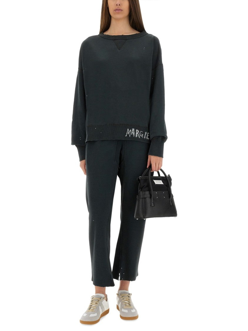 Maison Margiela Relaxed-Fit Cotton Pants With Distressed Hem