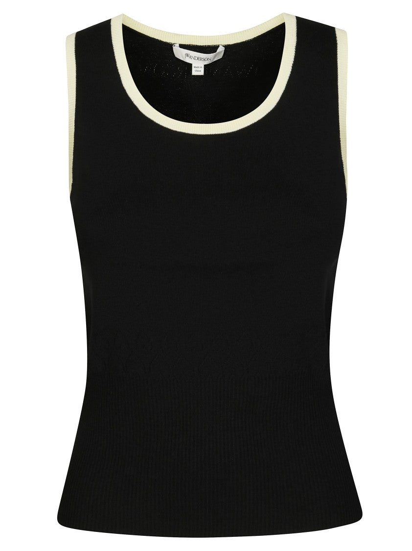 J. W. Anderson Ribbed Fitted Vest With Contrast Trim