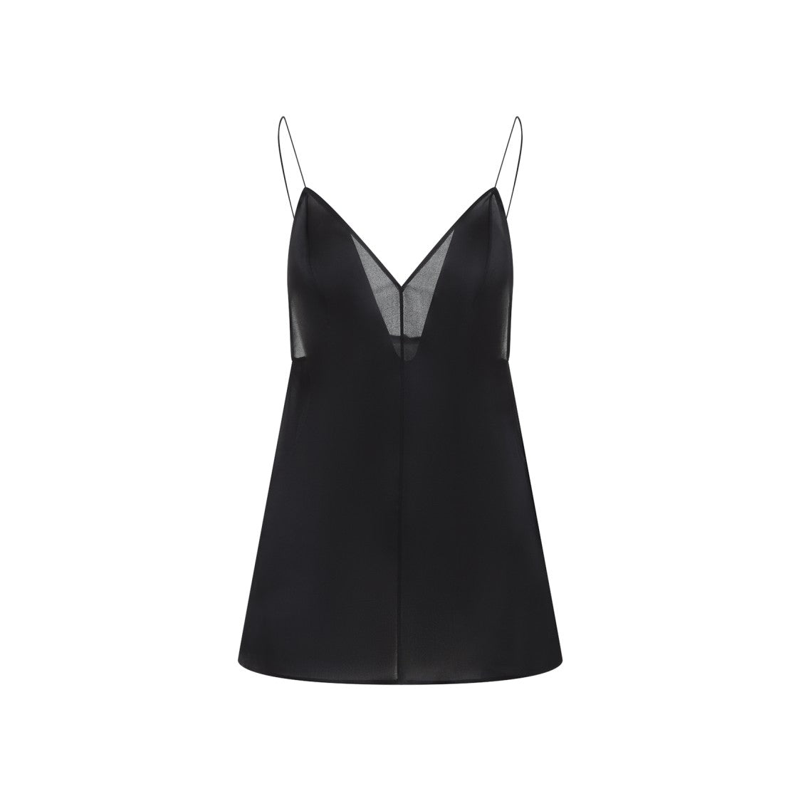 Khaite Talsie Black Silk Top