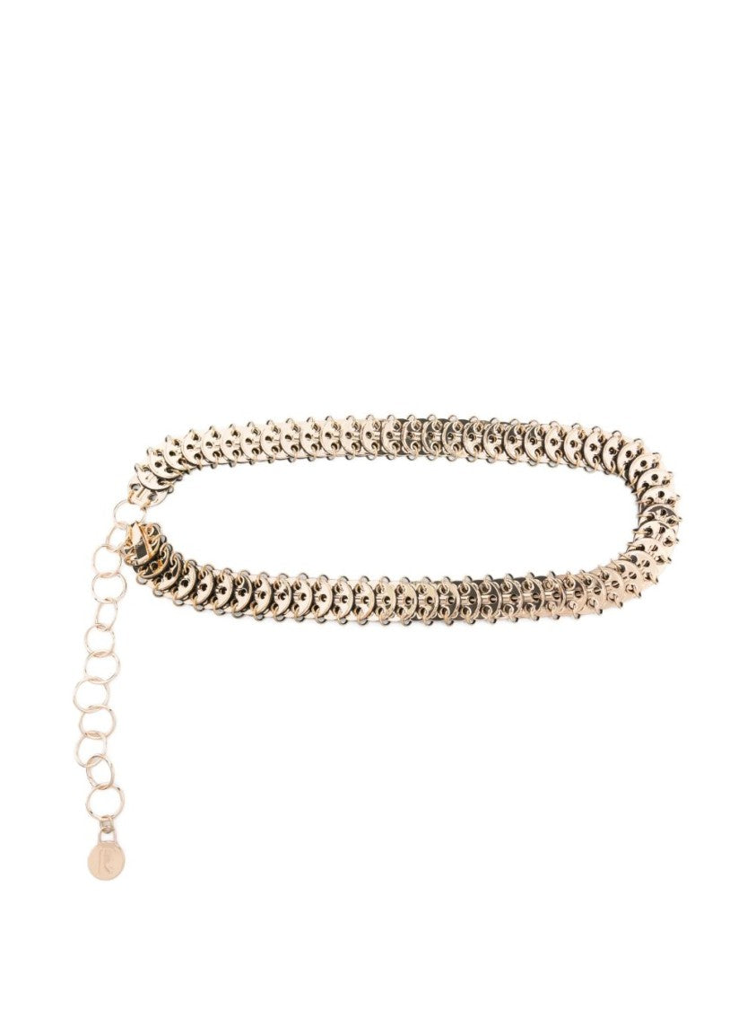 Rabanne Interlinked Gold-Toned Belt With Black Accents