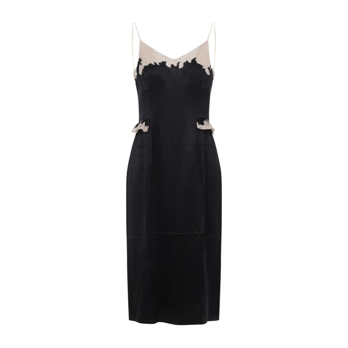 Prada Silk Evening Dress With Lace Detailing