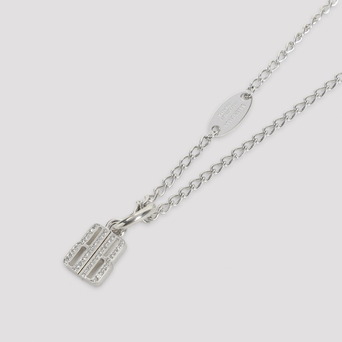Balenciaga Nano Thin Silver Brass Necklace