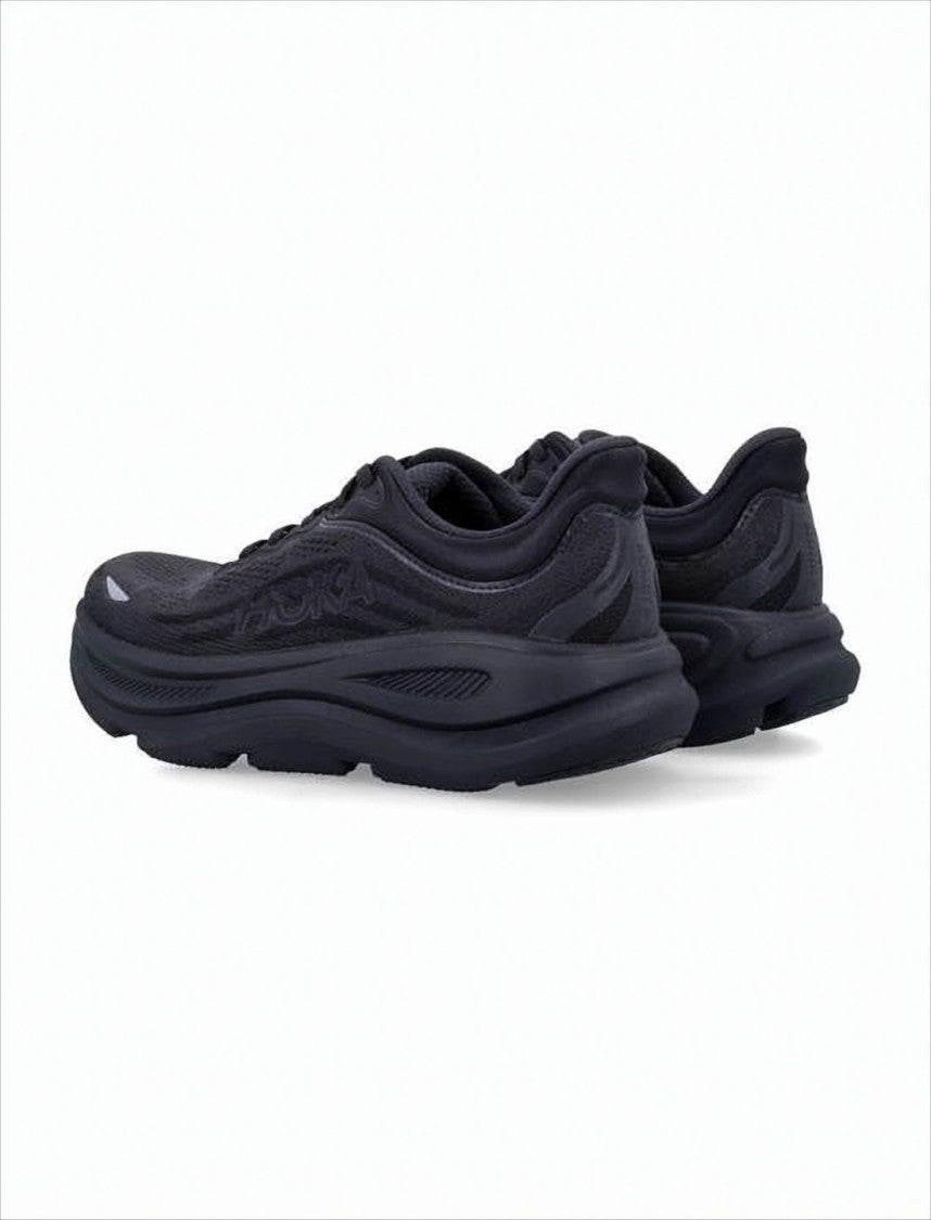 Hoka Minimalistic Black Sneakers With Breathable Mesh