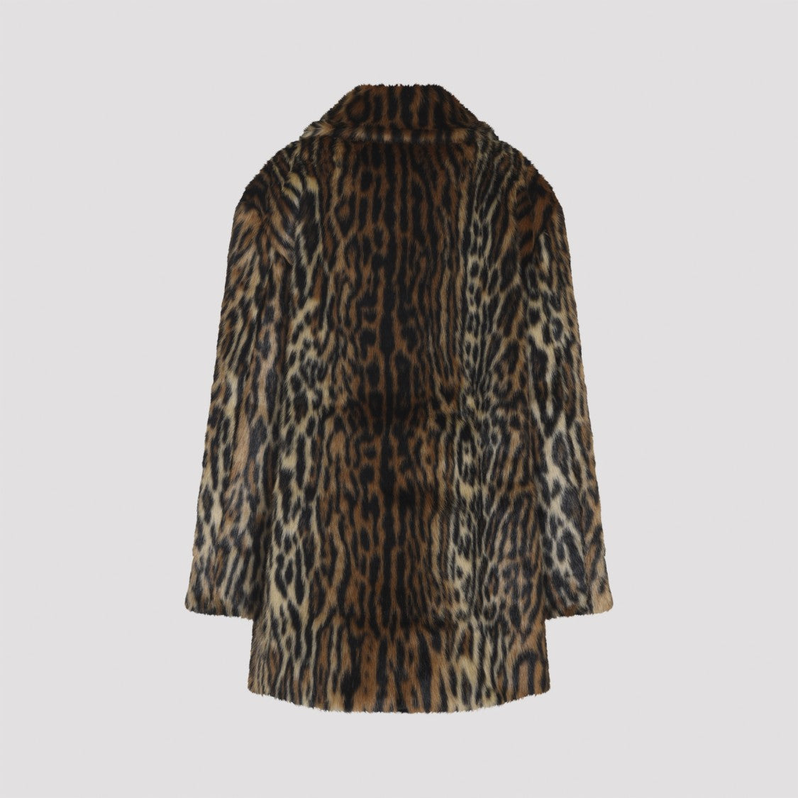 Roberto Cavalli Leopard Print Faux Fur Coat